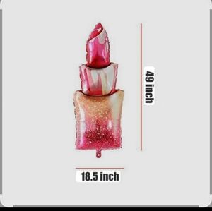 8 Pink Lipstick Mylar balloons